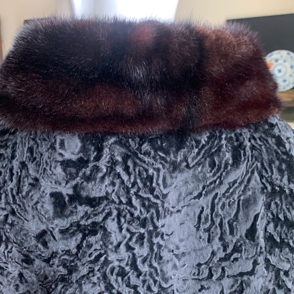 PERSIAN LAMB  JACKET WITH SABLE TRIM LUXURY MOB WIFE - Picture 3 of 16